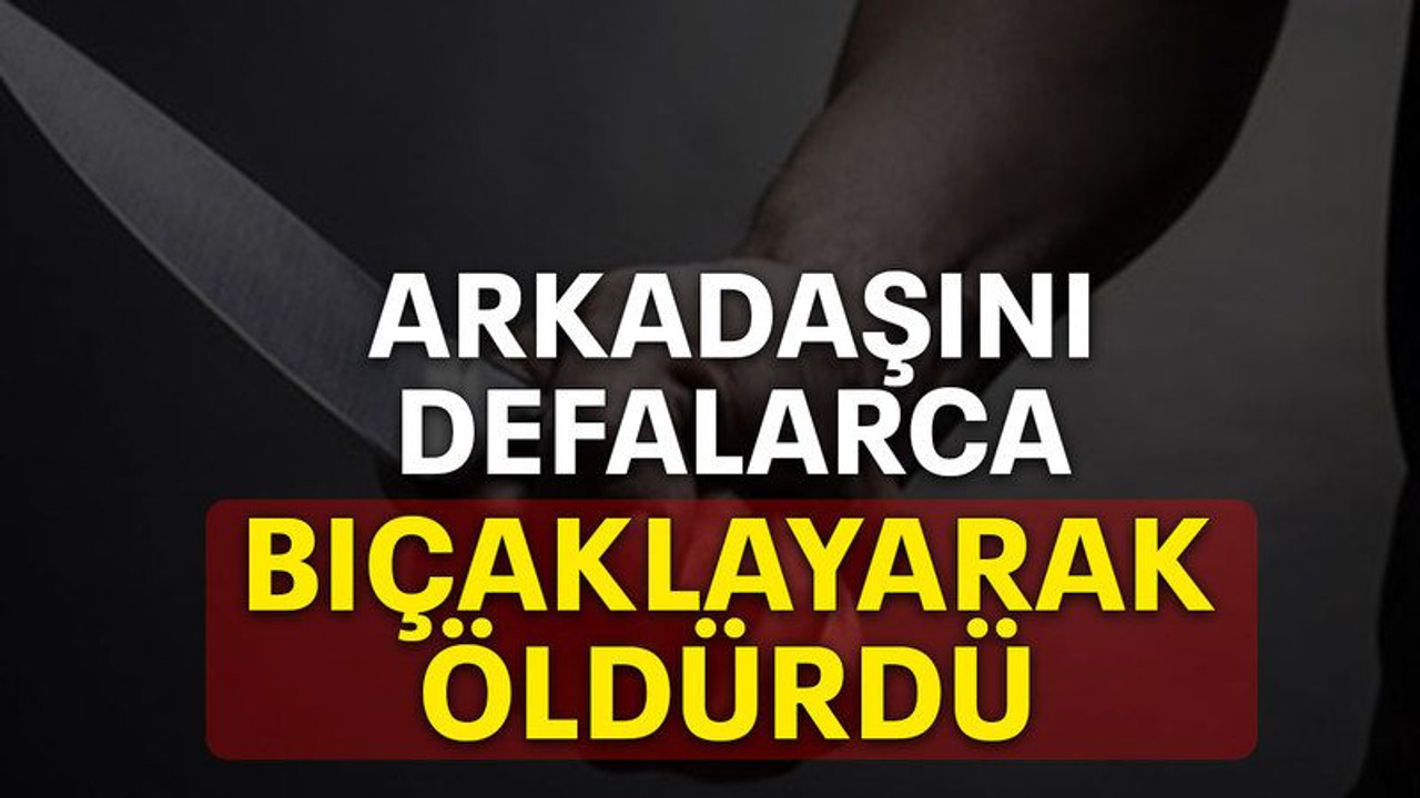 Arkadaşını defalarca bıçaklayarak öldürdü